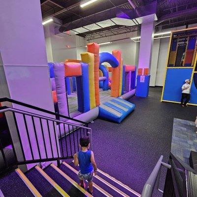 Huge inflatable bounce house.