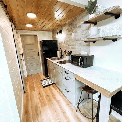 Tiny Home cabin interior kitchen