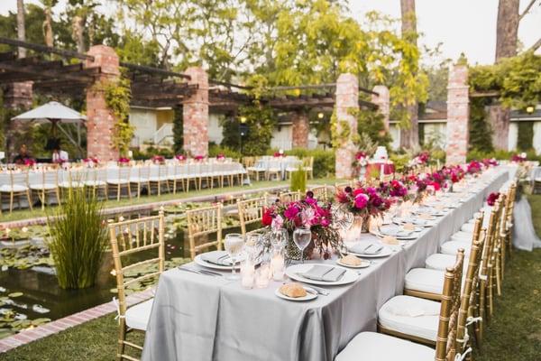 Dinner at the Belmond El Encanto's Arbor/Koi Pond. Joelle made sure everything was perfect--and it was!