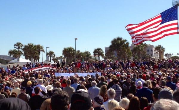 Paul Ryan had a rally today on Main Beach.