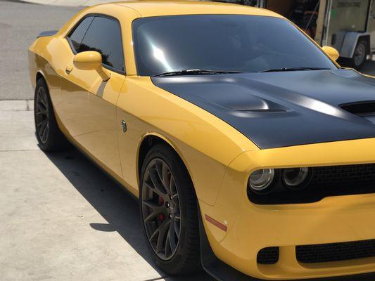 2017 Dodge Challenger hellcat this beast in for a full detail & water spot removal it's now ready to terrorize these streets amazing vehicle