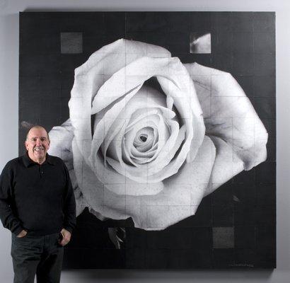 7foot by 7foot rose in LSU MOA permanent collection