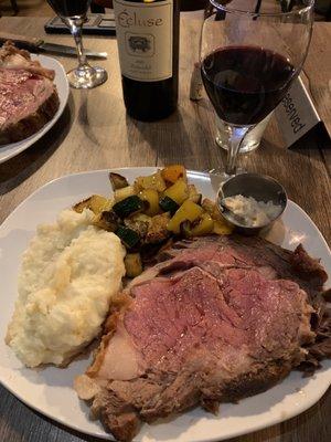 Prime rib Friday!!! We paired this luscious dinner with an Ecluse red from Paso Robles!