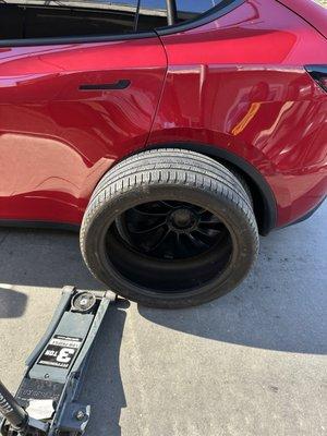 they sold me an oversized tire incorrect for my Tesla