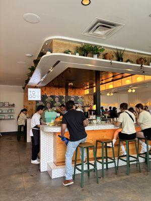 Indoor bar area