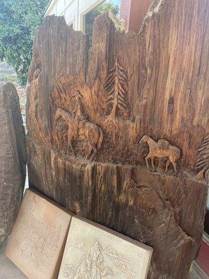 Wooden carving