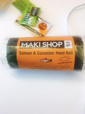 Salmon and Cucumber Hand Roll