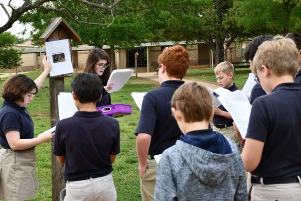 HFCS outdoor Stations of the Cross during Lent.