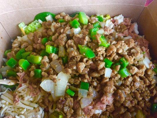 Beyond meat and tuna on salad greens