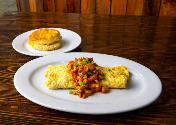 Crawfish omelet