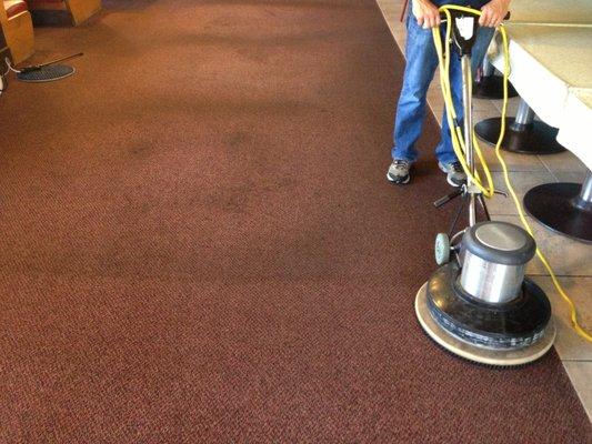 We do commercial carpet cleaning.