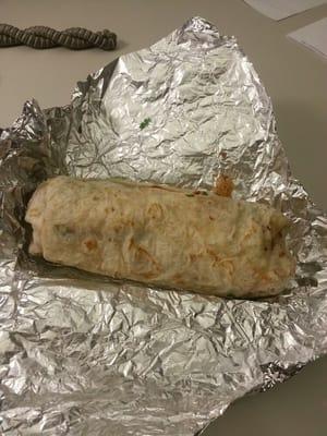 Chicken Fajita burrito.