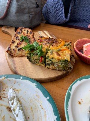 Delicious Frittata with Irish Soda Bread!