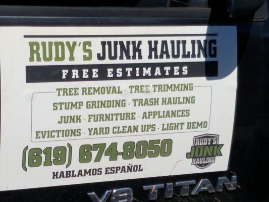 Rudys Junk hauling