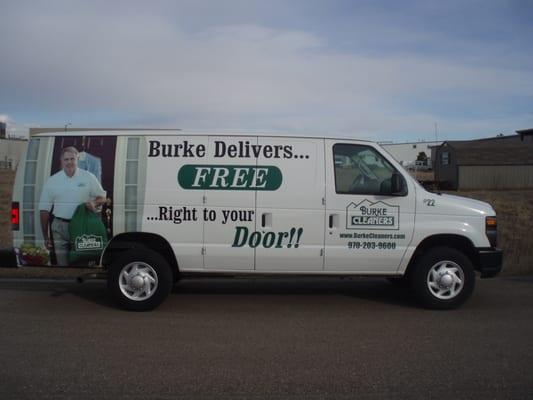 Burke Cleaners offers FREE PICK-UP AND DELIVERY to your home or office. Just call us at: (970) 203-9600 x5.