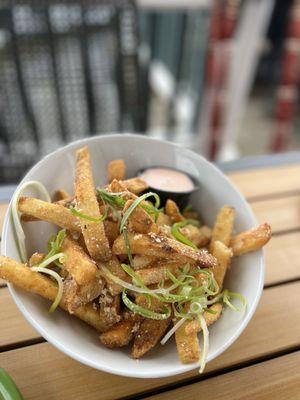 White truffle Parmesan fries ($9.95)  IG: @ohmyono