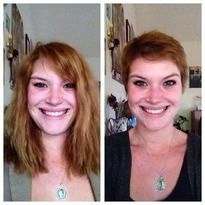 Before/After pixie cut with Casey!