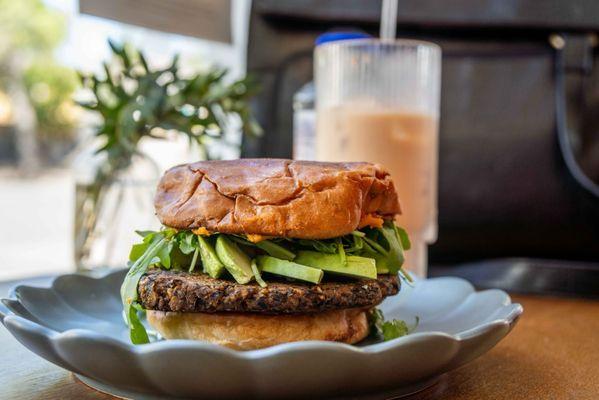 black bean burger.