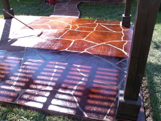 Stained & Engraved Patio