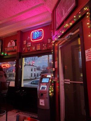 Looking from our cozy corner table to the front window