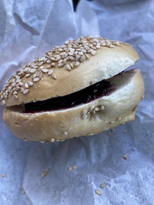 Bagel with Butter and Jelly $2.25