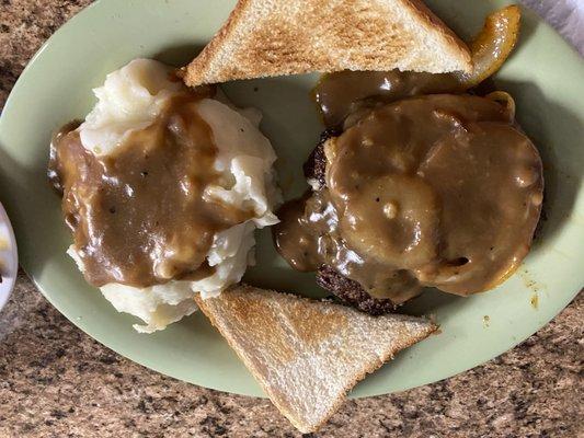 Hamburger Steak with roasted veggies