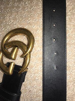 See what they did to my Gucci belt