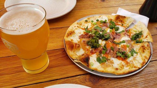 Bahn Mi pizza and the IPA.