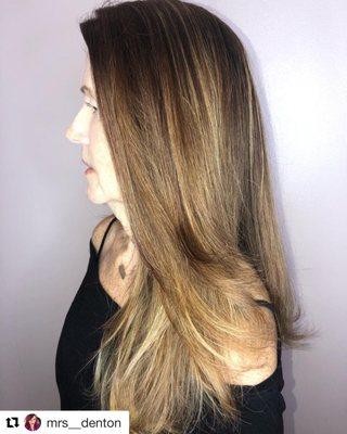 Copper, Auburn, and blonde, done by stylist: Katie