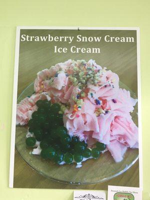 Strawberry snow cream icecream