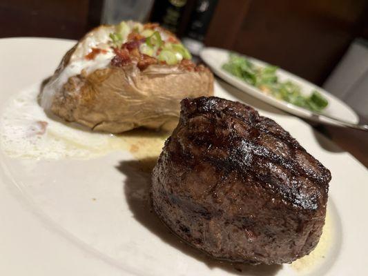 Market Filet Mignon w/ side Baked Potato