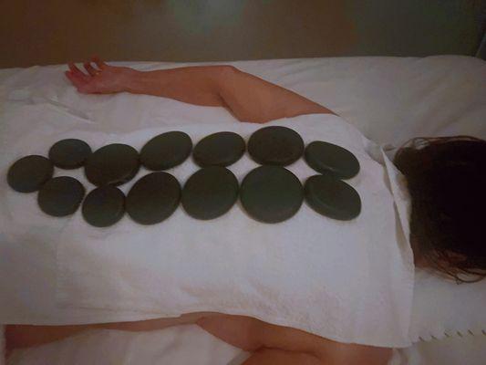 Hot stone massage. $100/70minutes