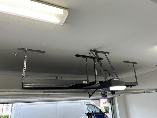 Two 4x8'ft racks hidden above garage door