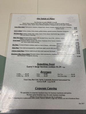 Menu side 2