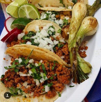 Chorizo and Chicken Tacos