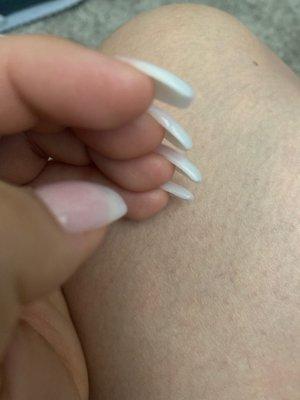 Thickness of nails is beyond . Do you see the shine ? I asked for Matt nails also .