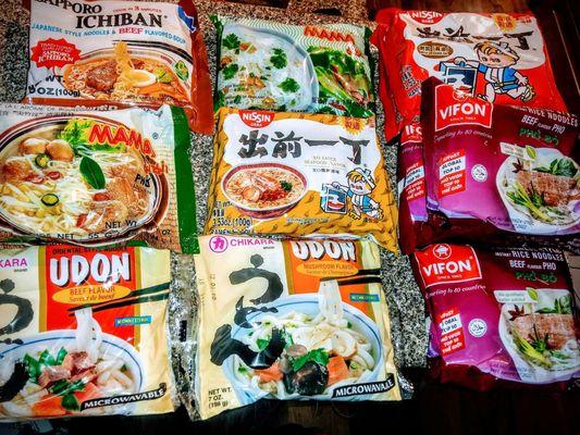 Not much variety in the ramen, but a decent variety of instant noodles in general. Happy to find Phở!