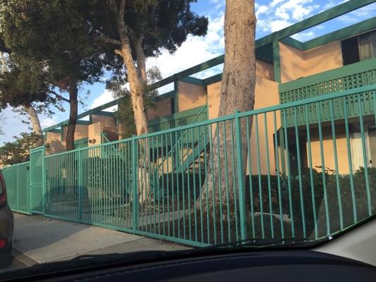 Carpool view. Every other Monday the street sweeper comes so the College of Beauty next door let's you park there! :) #mondays