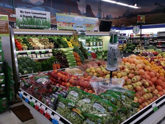 Organic produce, one of two sections.