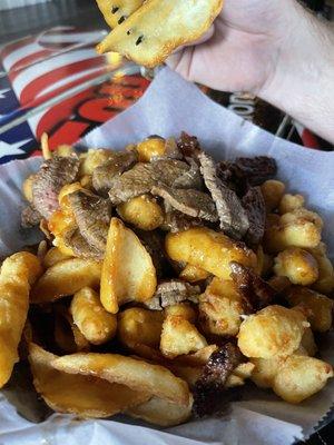 Poutine with steak