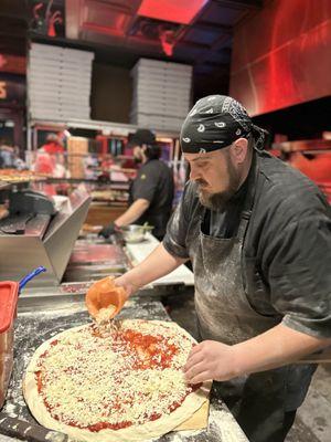 Chef JC doing his thing on a busy night!