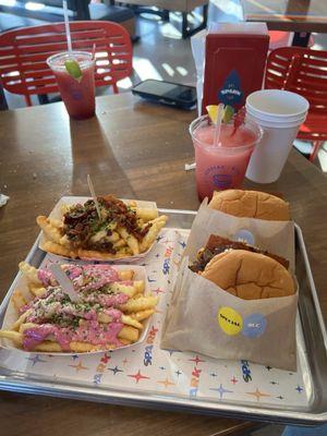 The pink fries were way better than the bacon and cheese fries imo.