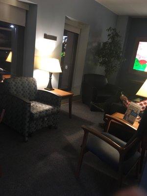 Comfy waiting/family area by inpatient rooms