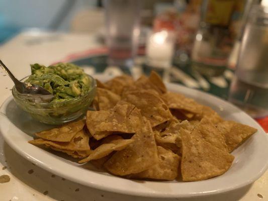 Sm Guacamole con Totopos.