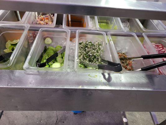 Salsa/sides cart