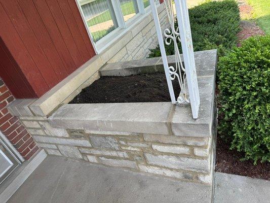 Planter masonry repair