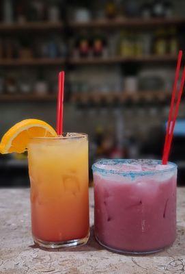 Tequila Sunrise & Blueberry Coconut Marg