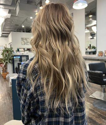 hand painted balayage