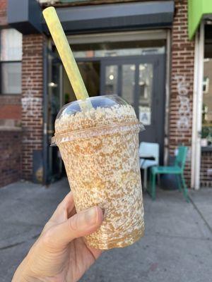 $8.00 tahini coffee slushie / Iced Cafe Slushie - tasty, mild coffee flavor, creamy