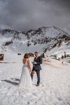 Thanks for making my dress beautiful and practical for our adventure elopement! We hiked 5+ miles in our formal attire that day!